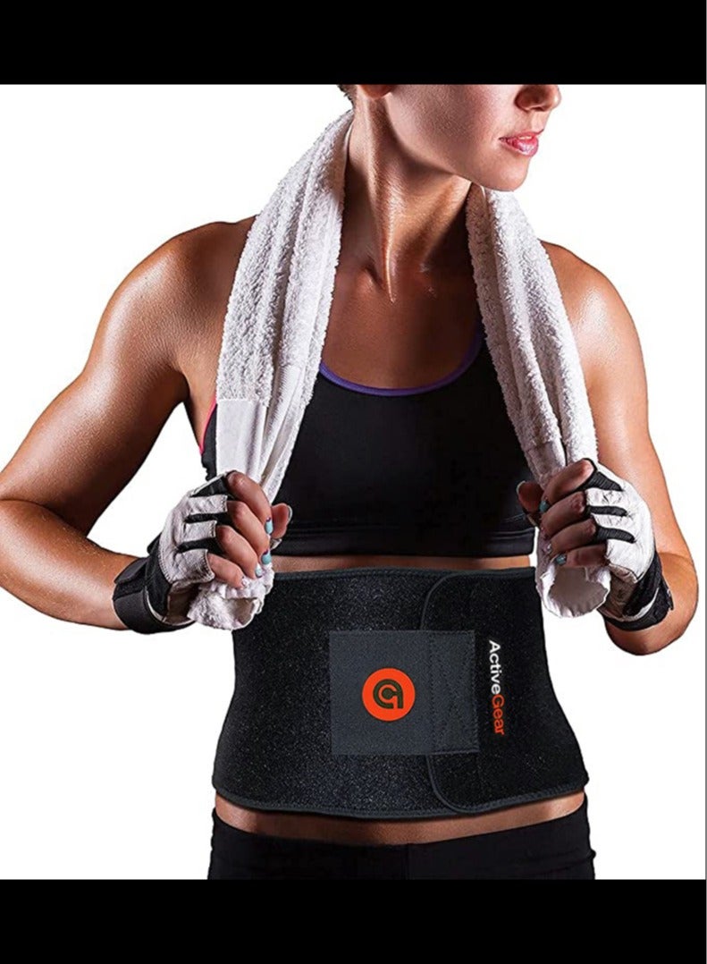 ActiveGear Premium Waist Trimmer & Trainer Belt for Men and Women - Sweat-Enhancing Slimming Wrap for Stomach, Adjustable Fit,Medium - Image 5