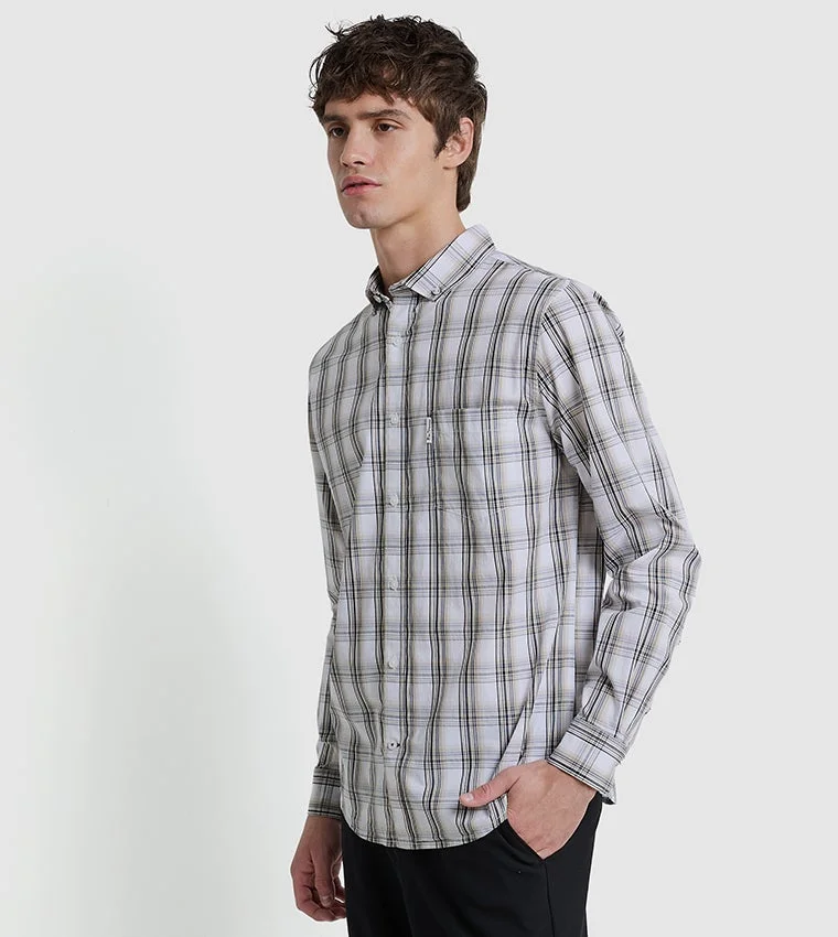بين شيرمان Ben Sherman Men's Long Sleeve Striped Shirts