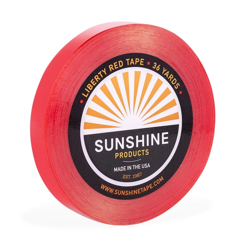Sunshine Tape | Liberty Red Liner Wig Adhesive Tape Roll | 3/4" x 36 YDS | Hair System Tape, Toupee - Image 1
