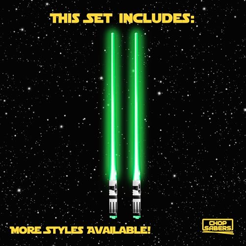 ChopSabers Sabers Chop Lightsaber Led Light Up Chopsticks 1 Pair Skywalker Green - Image 3