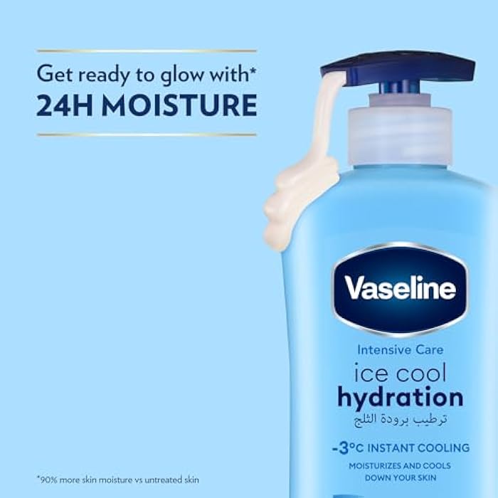 Vaseline Intensive Care Body Lotion Ice Cool Hydration hydrates and cools your skin down by -5 °C 400ML - Image 5