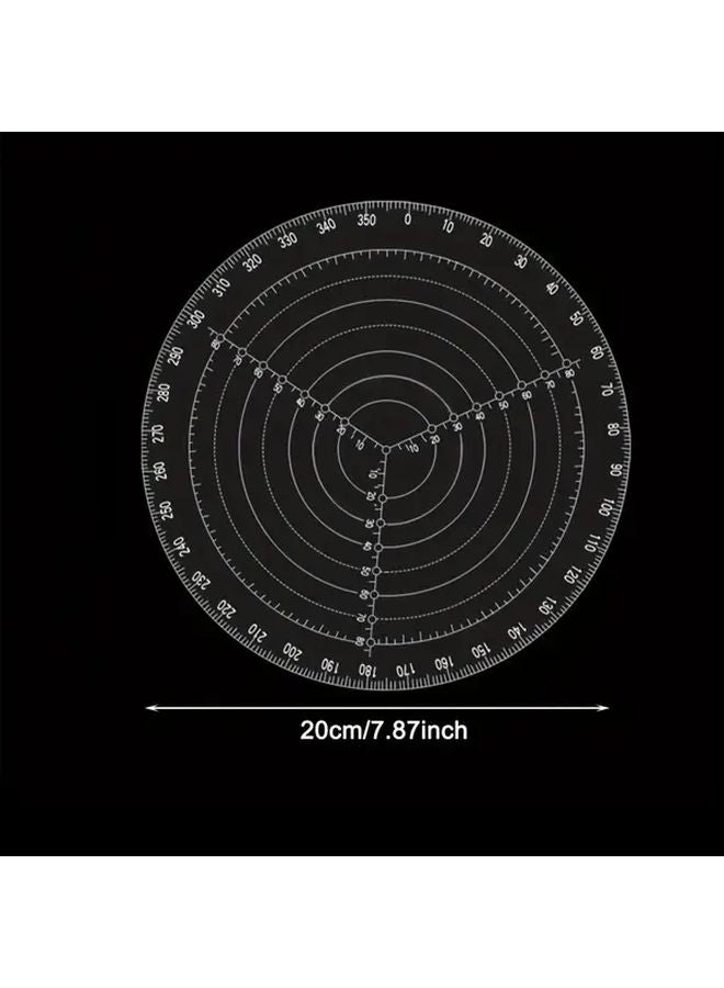 1pc Clear Acrylic Round Center Finder Compass Tool For Woodturning Drawing Circles DIY Crafts - Image 4