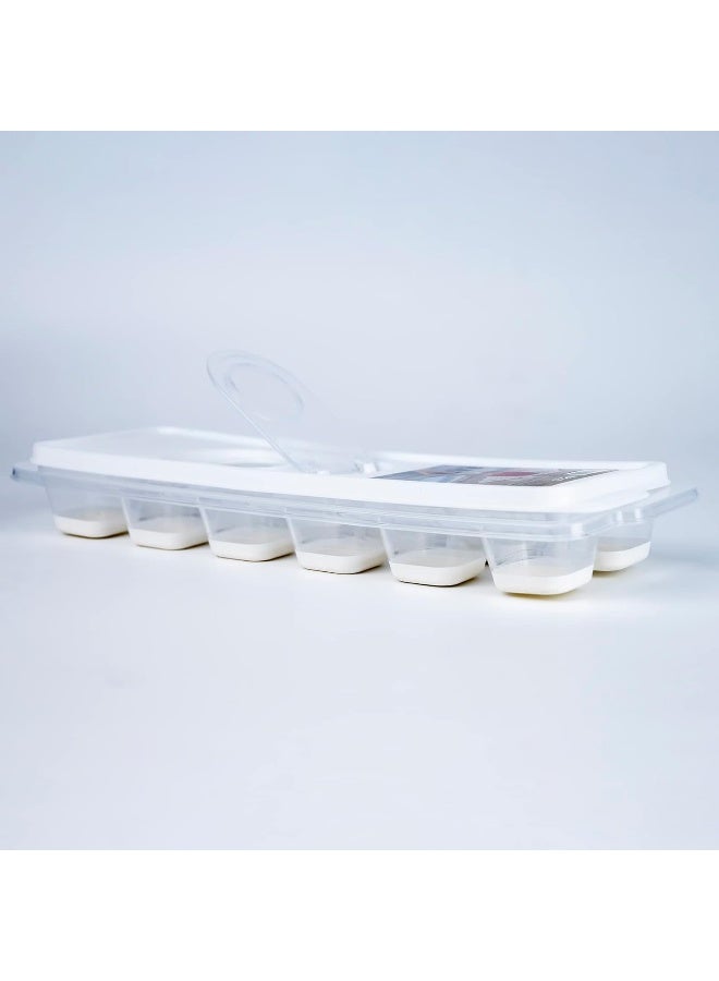 ORGANiZERS Ice Cube Tray With Easy Release Base With Removable Lid, 15 Cubes, Bpa Free, White - Image 3