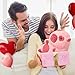 Ditucu Original Loving Capybara Plush with Red Heart 11 inch Cute Capibara Stuffed Animal for Romantic Sweet Valentines Day Gifts Soft Plushies Toys for Kids Girlfriend Pink - Image 4