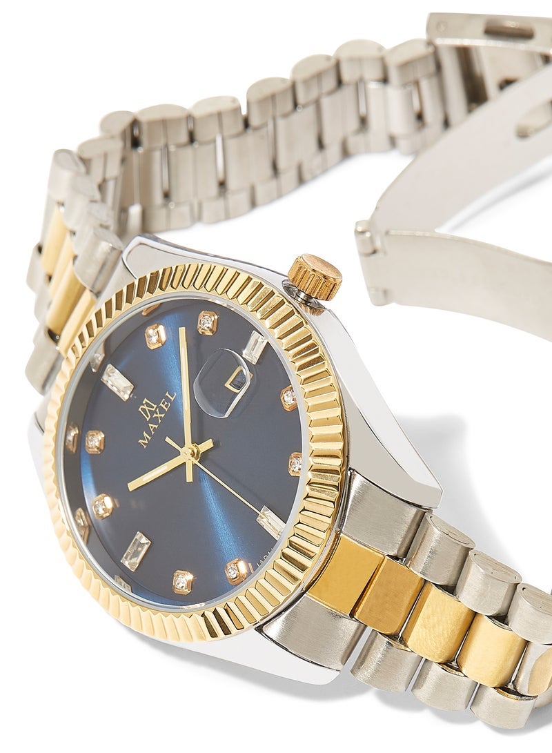 Maxel Men's Oyster Perpetual Analog Watch - 42 mm - Dual Tone - Image 2