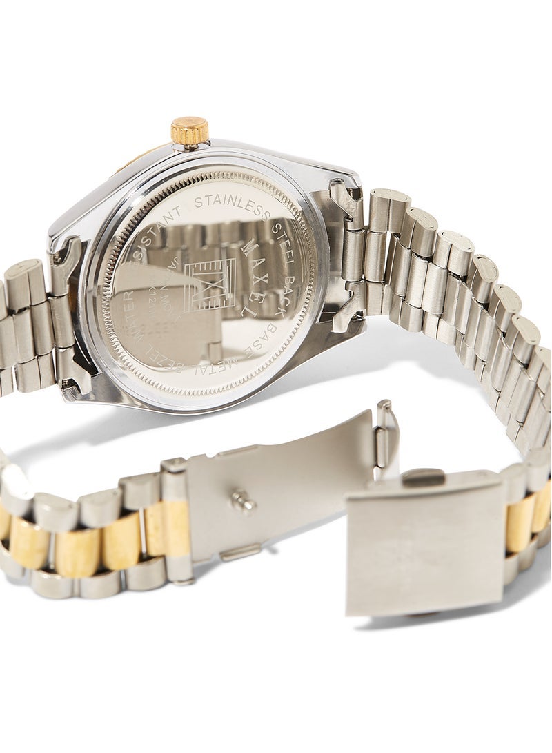 Maxel Men's Oyster Perpetual Analog Watch - 42 mm - Dual Tone - Image 3