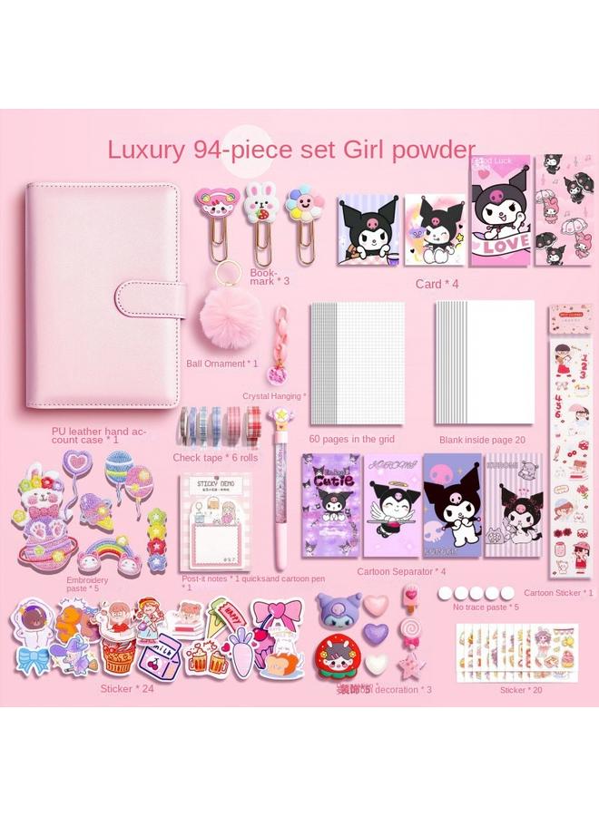 Bluejw Hand Account Gift Box Internet Celebrity Account Book Loose-leaf Removable Cute Girl Pink Large Large Capacity Suit Girl's Hair - Image 1