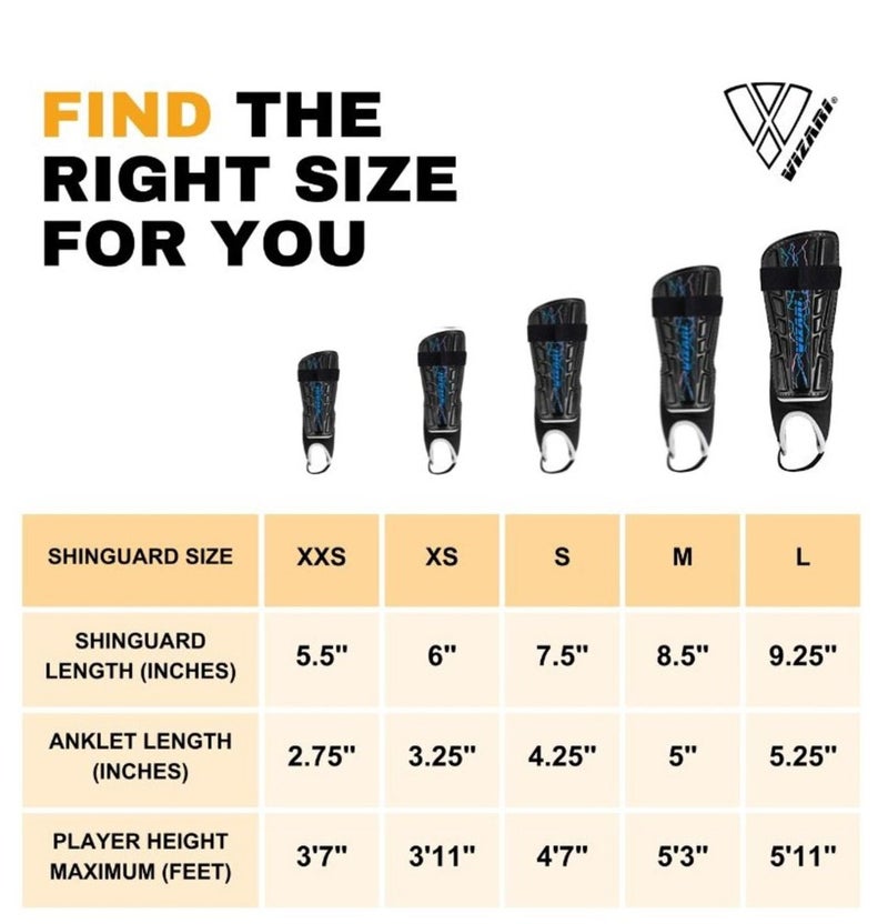 Vizari Soccer Shin Guards with Ankle Protection for Kids, Youth & Adult Sizes - Lightweight & Durable Shinguards for Boys, Girls, Toddlers (Ages 3+) - Image 5