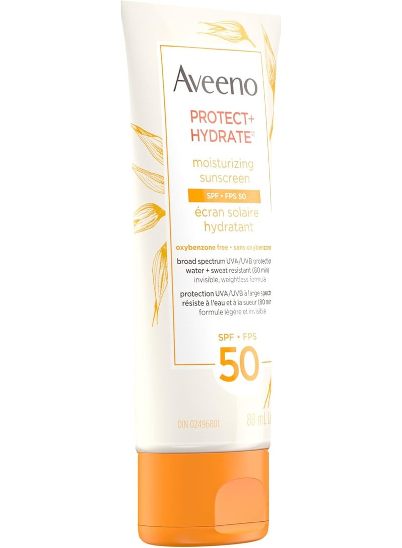 Aveeno Sun Aveeno Protect & Hydrate Moisturizing Sunscreen SPF 50, Oxybenzone free, 88 mL - Image 3