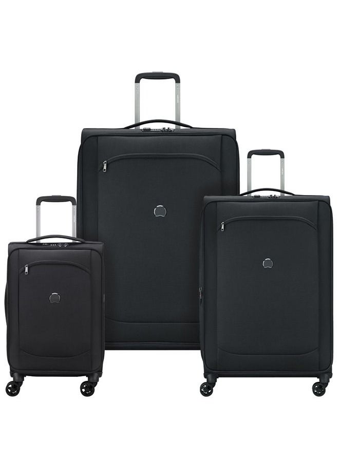 DELSEY Delsey Monmartre Air 2.0 Expendable Double wheel trolley suitcase 3pcs set (L+M+S) 55/68/83cm black  - Image 1