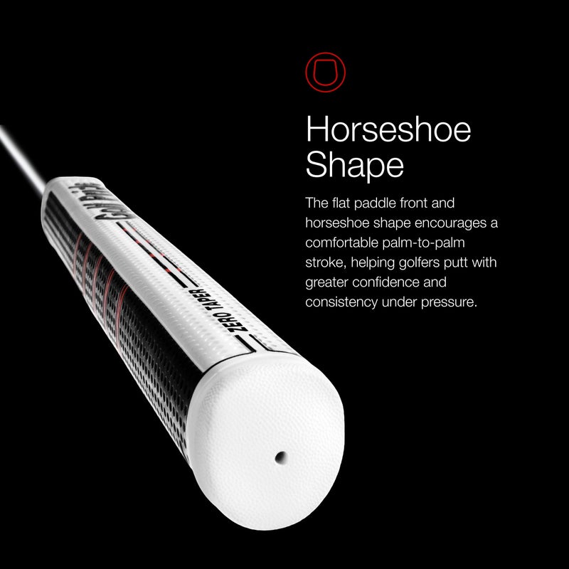 Golf Pride Zero Taper Putter Grip - Parallel Style Design for Consistent Hand Feel - Flat Paddle Horseshoe Shape - Dimpled Surface Texture - Medium 58 R Core - Black - Image 5