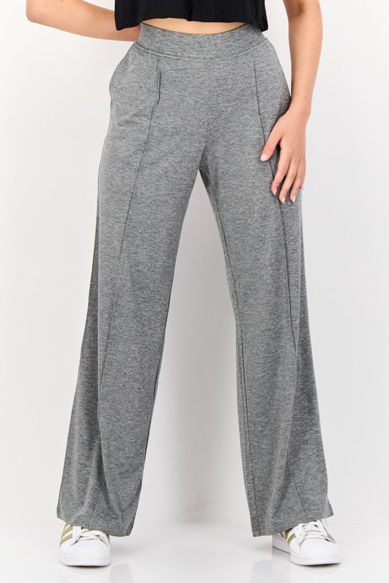 SKECHERS Women Sportswear Fit Heather Outdoor Trackpants, Grey - Image 1