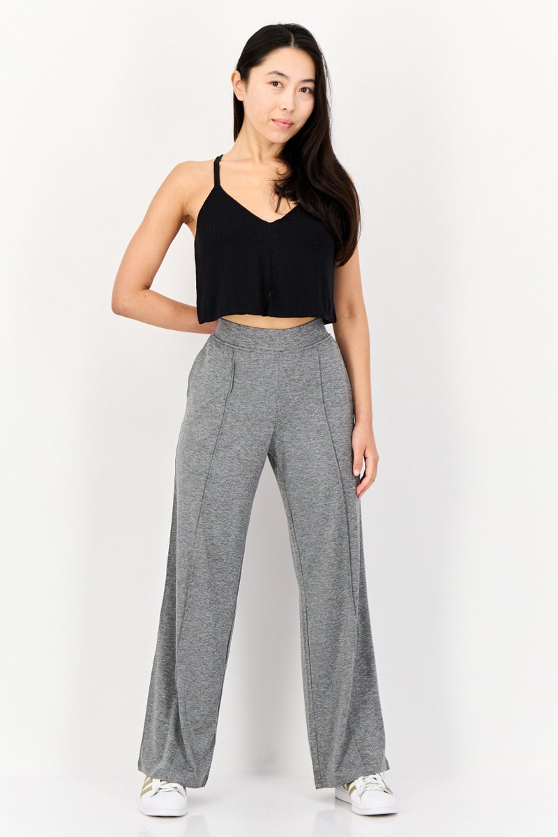 SKECHERS Women Sportswear Fit Heather Outdoor Trackpants, Grey - Image 4