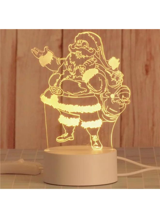 Fatio Santa Claus 3D LED Acrylic Night Light | USB & Battery Powered Christmas Table Lamp | 20 x 20 x 11 cm - Image 2