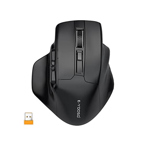 E-YOOSO Large Wireless Mouse for Big Hands, X-31 Cordless Ergo Computer Mouse, 6 Buttons, 5-Level 4800 DPI, 18 Months Battery Life, for Laptop, PC, Chromebook (Black) - Image 1