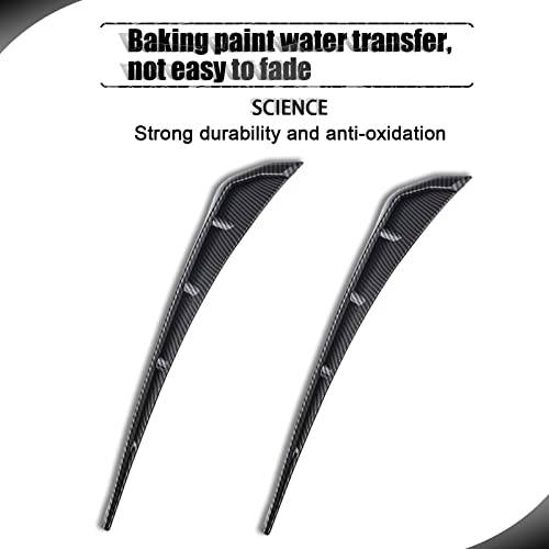 Miytsya 2 PCS Car Fender Side Vents, ABS Carbon Fiber Spoiler, Fender Decorative Stickers, Air Flow Intake Hole Grille Auto Exterior Accessories Universal (Carbon Fiber Black) - Image 5