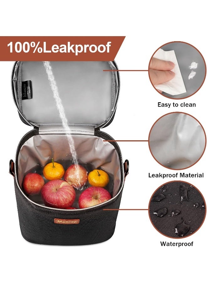 Mancro Breastmilk Cooler Bag Fits 6 Baby Bottles with Ice Pack & Shoulder Strap - Image 4