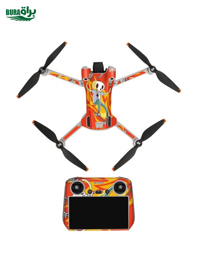 BURAQ Sunnylife Drone+Remote Control Protective Sticker For DJI Mini 3 Pro RC Version( Skateboard) - Image 1