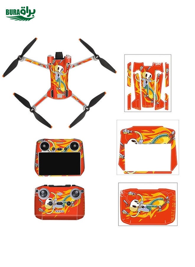 BURAQ Sunnylife Drone+Remote Control Protective Sticker For DJI Mini 3 Pro RC Version( Skateboard) - Image 2