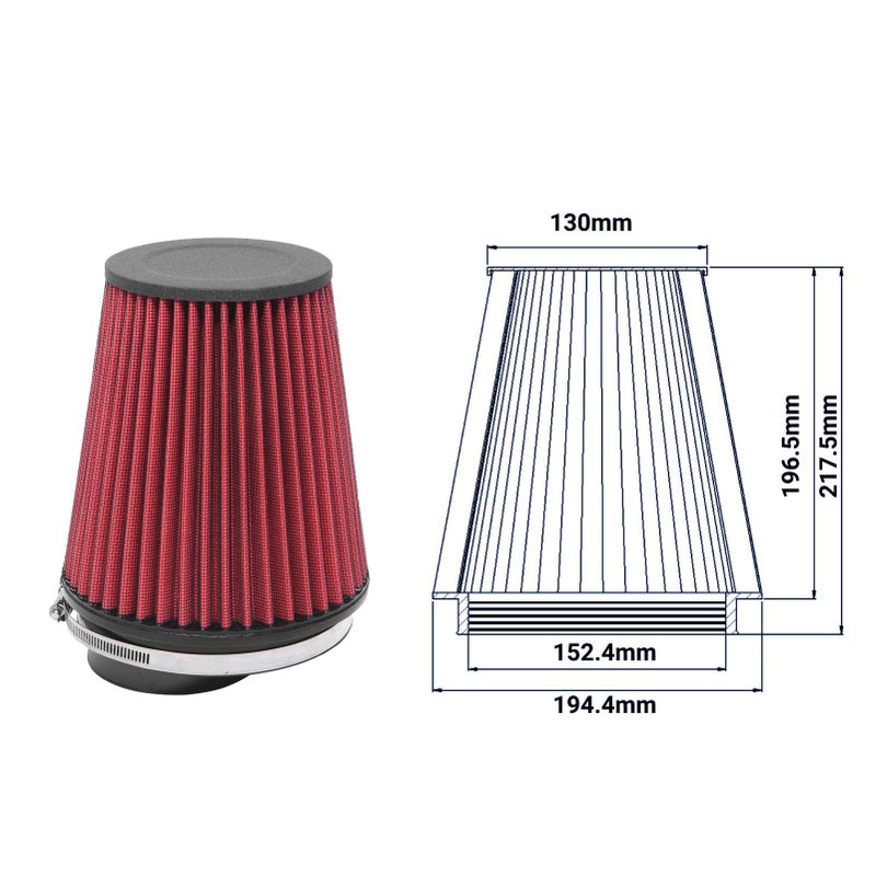 OBUYTO 4 Inch Cold Air Intake Filter Kit & Heat Shield for 2009-2014 Silverado 1500 GMC Sierra 1500 Yukon Escalade ESV EXT (Black & Black) - Image 4
