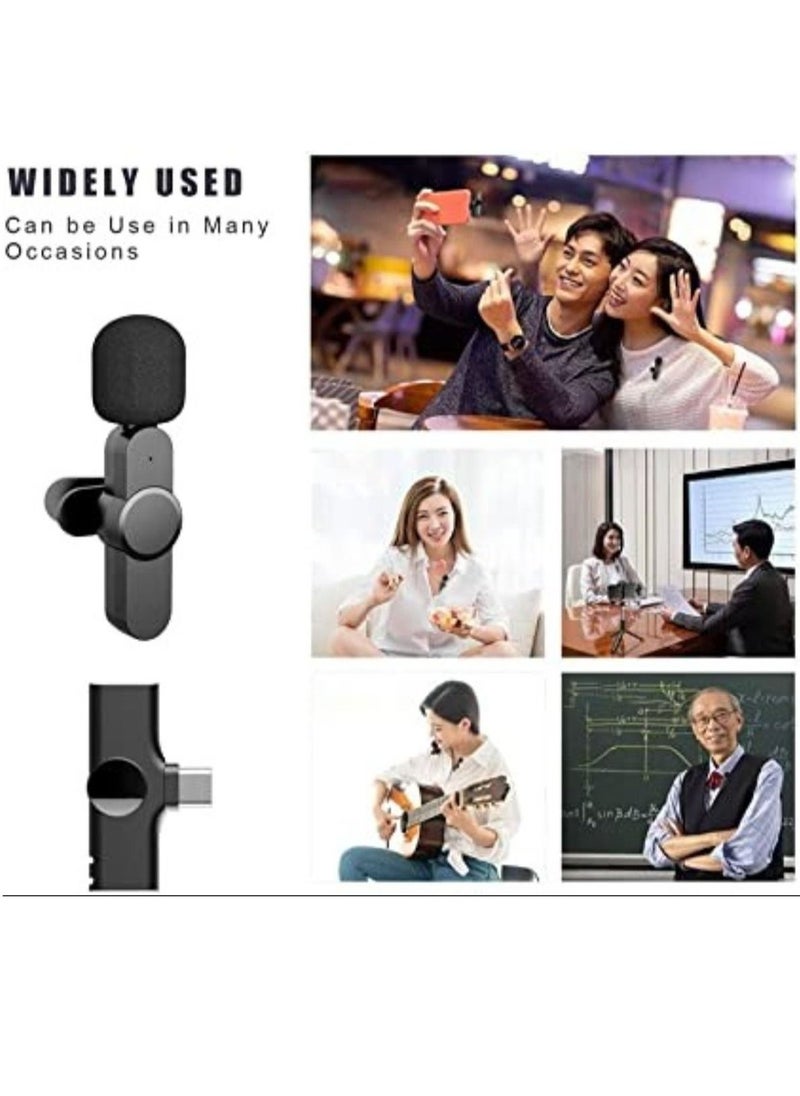 2 in 1 iphone or type-c Wireless Lavalier Microphone For IPhone, Plug Play, Portable Audio Video Recording Mic for Youtube, Live Stream, Vlog, Interview, Laptops PC - Image 2