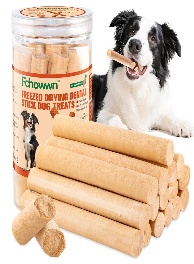 Fchowwn 150g Dehydrated Salmon Sticks for Dog,Natural Salmon and Carrots,Easy to Digest and High Protein,for Daily Dog Training and Dental Healthy - Image 1