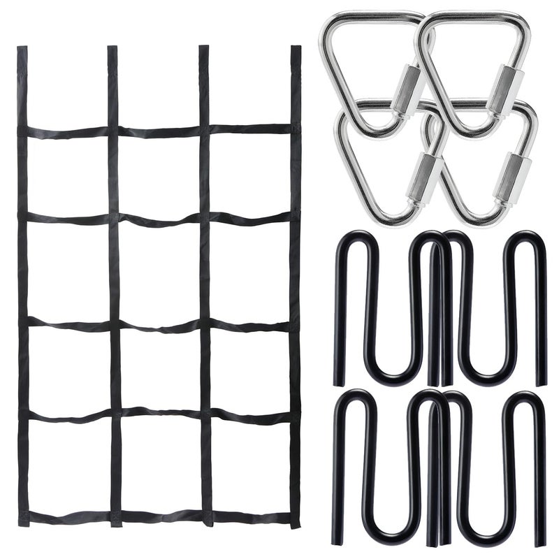 Hyponix Sporting Climbing Net for Monkey Line Gorilla Line and Ninja Warrior Obstacle Courses Durable Expansion Kit with Buckles and Carabiners Easy Installation for Safe and Versatile Training - Image 2