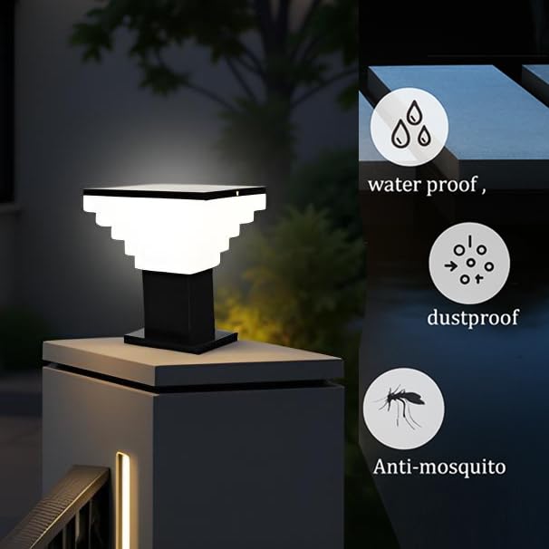 Lyse Decor gate Lamps for Outdoor Waterproof, gate lamp Light, Pillar Light Waterproof, Pillar gate Lights, Modern Boundary Wall Lights Outdoor (Pack of 1) - Image 4