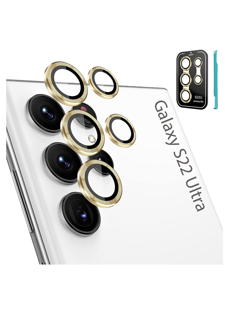 Raxoom [3+2PCS] for Samsung Galaxy S22 Ultra Camera Lens Protector, 9H Tempered Glass - Image 1