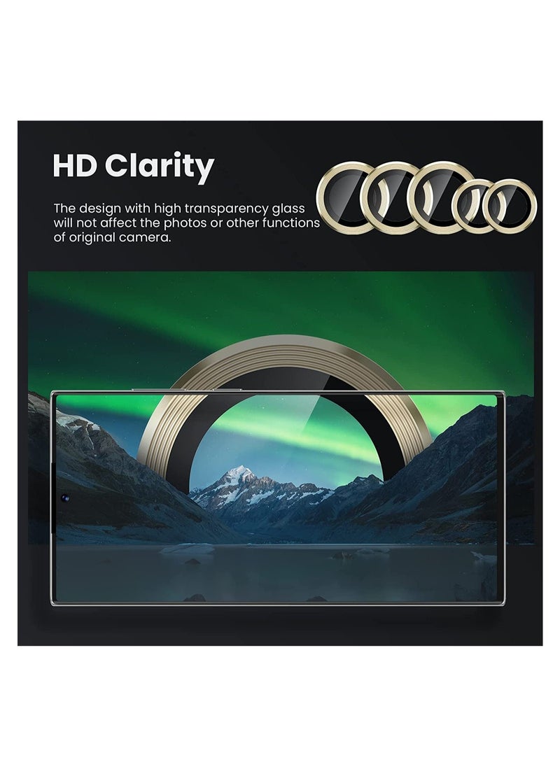Raxoom [3+2PCS] for Samsung Galaxy S22 Ultra Camera Lens Protector, 9H Tempered Glass - Image 4