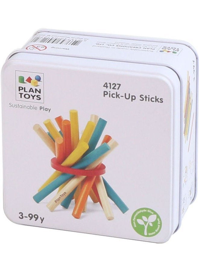 NIBEMINENT Plantoys Wooden Pick-Up Sticks 0.6 x 7cm - Image 3