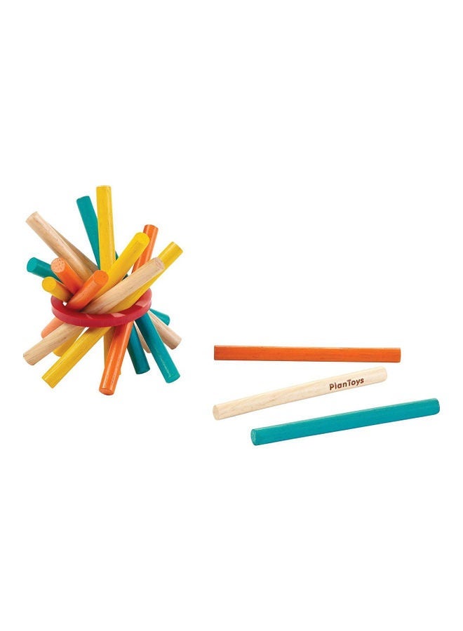 NIBEMINENT Plantoys Wooden Pick-Up Sticks 0.6 x 7cm - Image 2