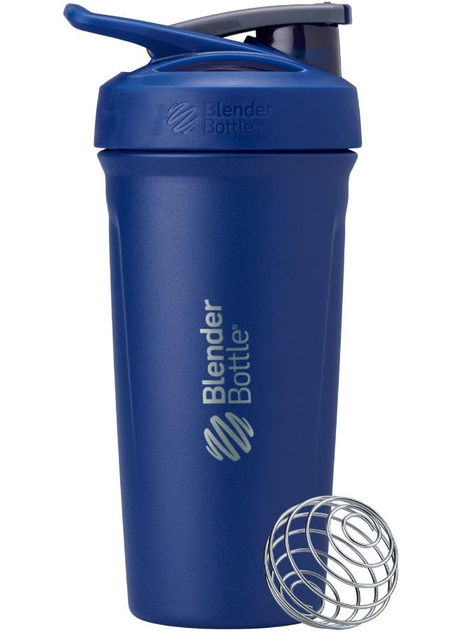 Blender Bottle - Cobalt Bbstsc24 Cbt Mixer Shaker Bottle Strada Stainless Steel 24 Oz 710 Ml - Image 1