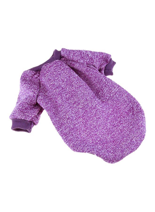 OUTAD Casual Winter Sweater With Hoodie Purple M - Image 1