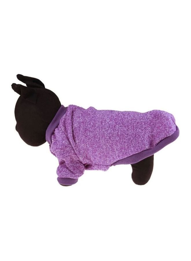 OUTAD Casual Winter Sweater With Hoodie Purple M - Image 3