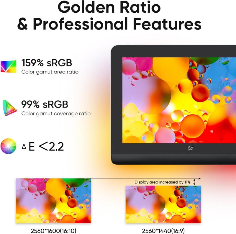 XPPen Artist Pro 16 (Gen 2) Graphic Tablet with 16 Inch Screen, Digital Drawing Tablet with Monitor with Mini Direct Keyboard Shortcut, Fully Laminated with Stand, Smart X3 Pro Chip - Image 4