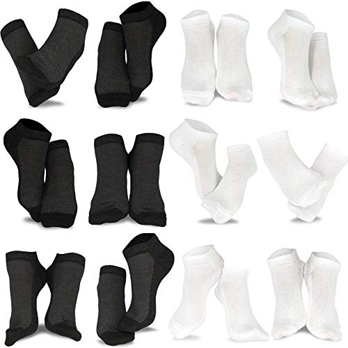 TeeHee Socks Womens Sock 9-11 Everyday Casual Low Cut Ankle Socks School Uniform 12 Pairs with Mesh (White-Black) - Image 3