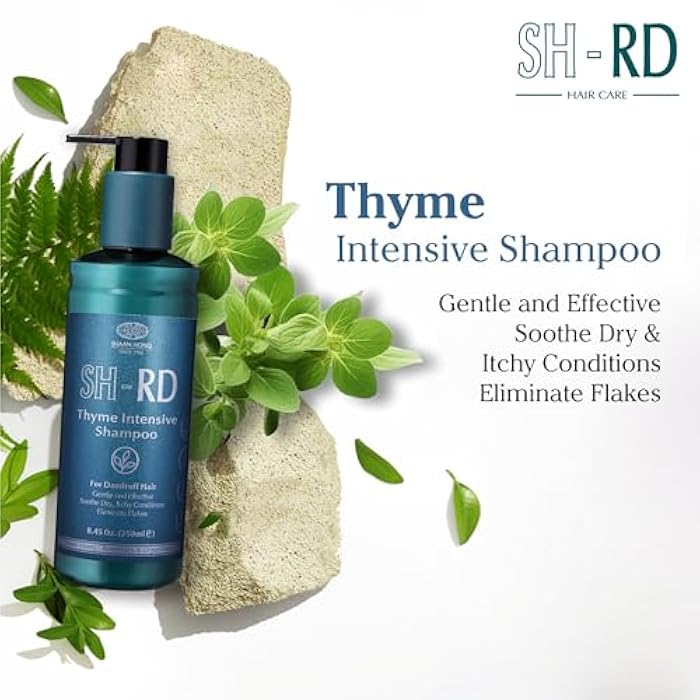 Sh Rd SH-RD Thyme Intensive Shampoo for Itchy Scalp and Dandruff Relief | 1% Zinc Pyrithione Added | Soothing, Rebalancing Scalp Condition - 8.45oz/250ml - Image 3