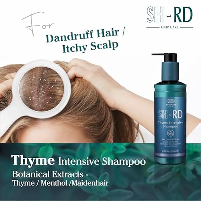 Sh Rd SH-RD Thyme Intensive Shampoo for Itchy Scalp and Dandruff Relief | 1% Zinc Pyrithione Added | Soothing, Rebalancing Scalp Condition - 8.45oz/250ml - Image 4