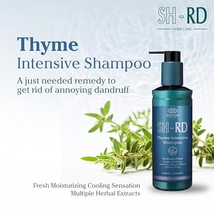 Sh Rd SH-RD Thyme Intensive Shampoo for Itchy Scalp and Dandruff Relief | 1% Zinc Pyrithione Added | Soothing, Rebalancing Scalp Condition - 8.45oz/250ml - Image 2