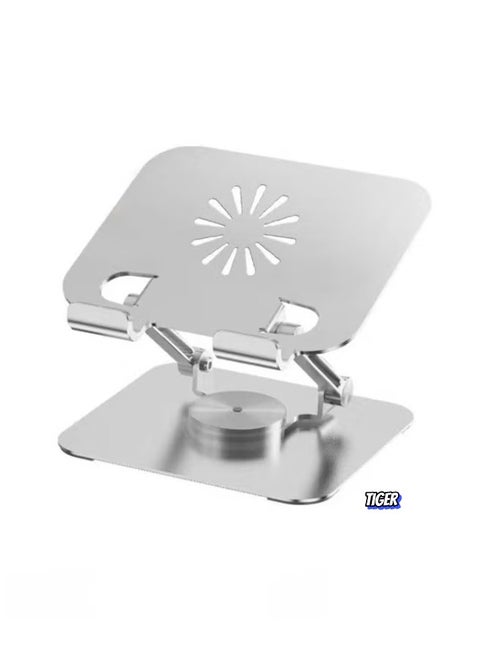 360° Rotating Tablet Stand for Desk – Aluminum Alloy Foldable iPad and Phone Holder, Adjustable Angle, Portable Stand for Desk, Office, and Home Use