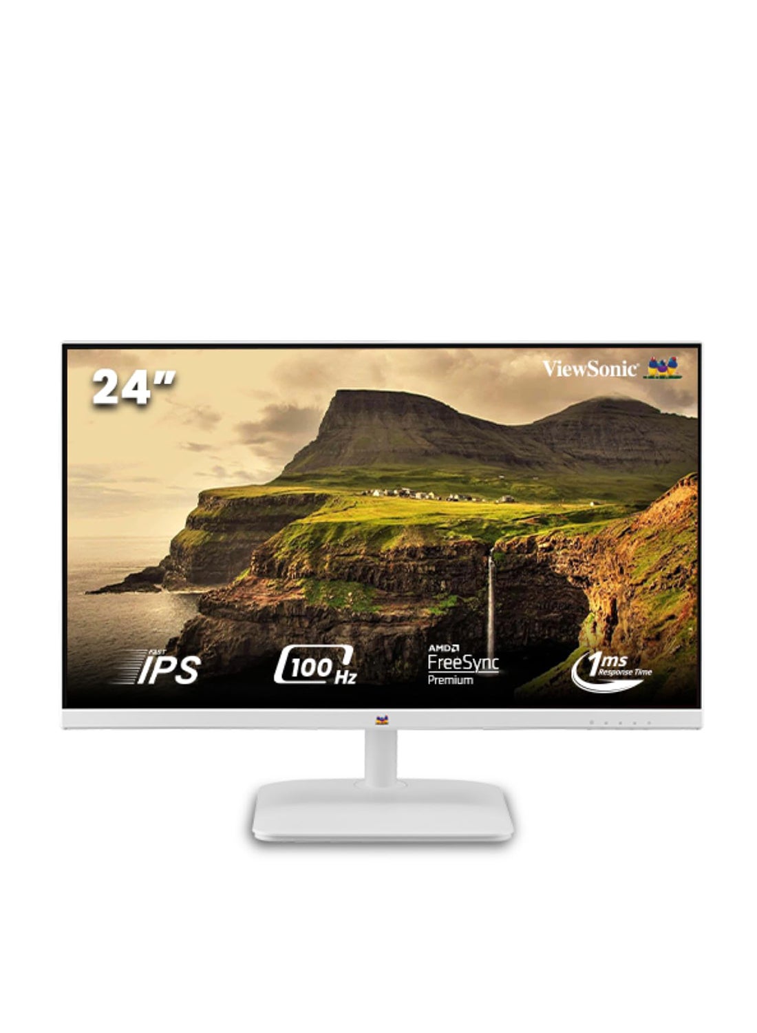 24 Inch Full HD IPS Monitor 100Hz 1ms AMD Free Sync 3 Side Bezel less Slim HDMI VGA Wall Mount Eye Care Flicker Free Srgb105% And 5 Year Warranty Upon Registration