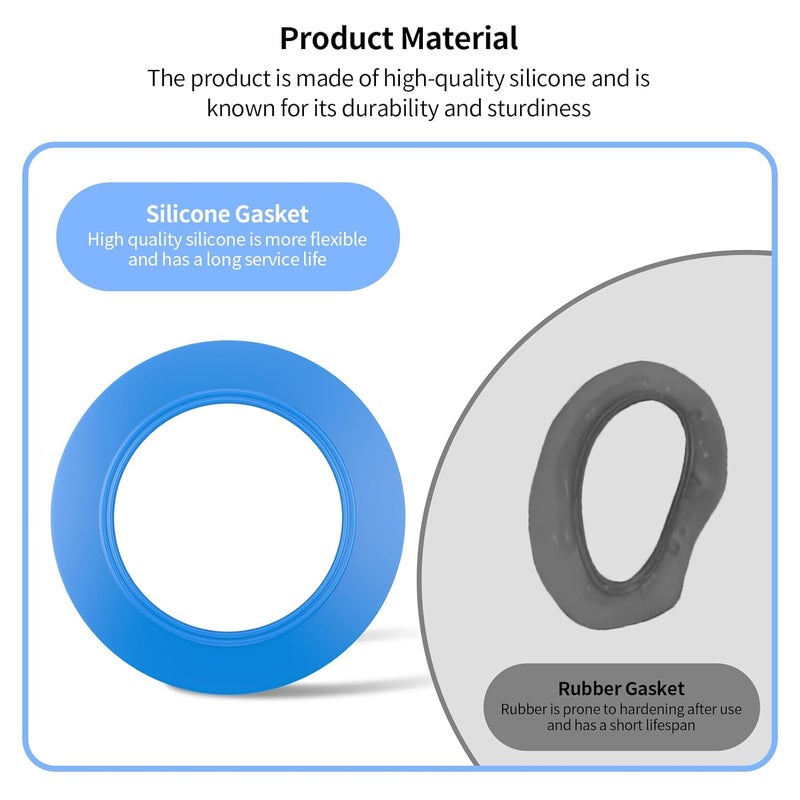 XMGHCK Flush Valve Seal for American Standard & Eljer Toilets, Upgraded Silicone Material 7301111-0070A Replacement with O Rings - Compatible with Champion 4 and Eljer Titan 4 Models (2 Pack) - Image 5