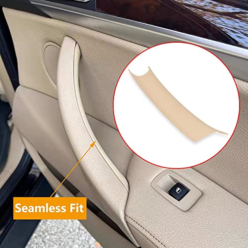 GEATaaT Door Pull Handle Covers Compatible with BMW X5 Series F15/F85 2014-2018, BMW X6 Series F16/F86 2015-2018(3PCS)(Beige) - Image 4
