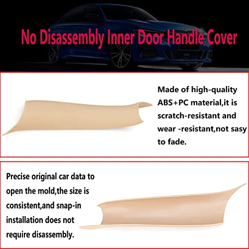 GEATaaT Door Pull Handle Covers Compatible with BMW X5 Series F15/F85 2014-2018, BMW X6 Series F16/F86 2015-2018(3PCS)(Beige) - Image 3