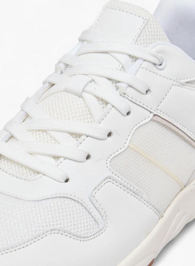 LBL by Shoexpress Men Panelled Sneakers with Lace-Up Closure