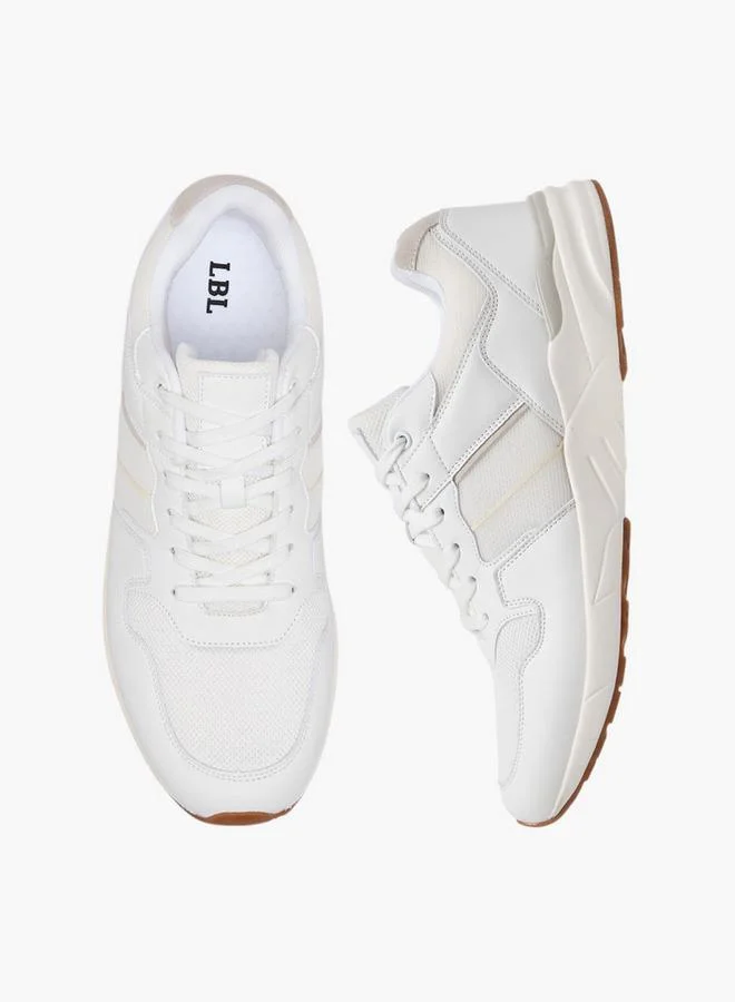 LBL by Shoexpress WHITE Men Panelled Sneakers with Lace-Up Closure for Men | Best Price UAE