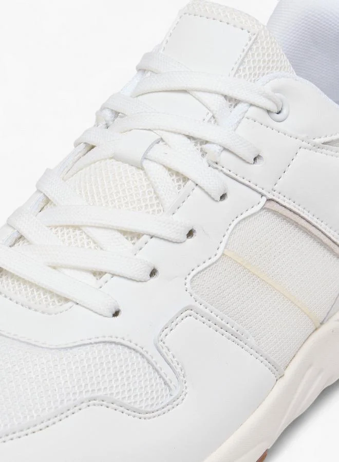 LBL by Shoexpress WHITE Men Panelled Sneakers with Lace-Up Closure for Men | Best Price UAE