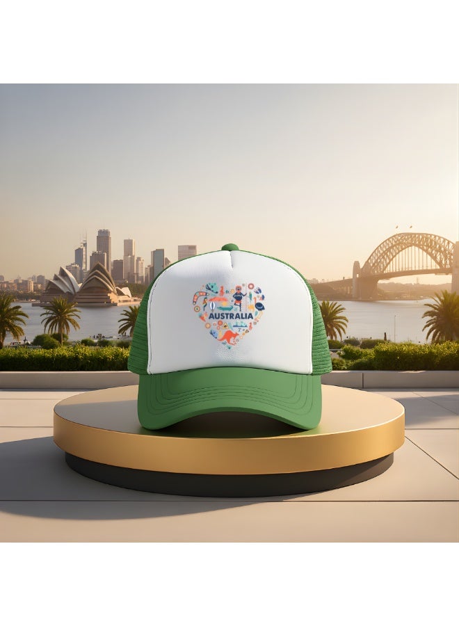 PRINTSHOP4ME Australia Mesh Cap With Plastic Closure For Men And Women–Perfect For Sports,Outdoor Activities And Casual Wear–Great Gift For Sports Fans And Events - Image 4