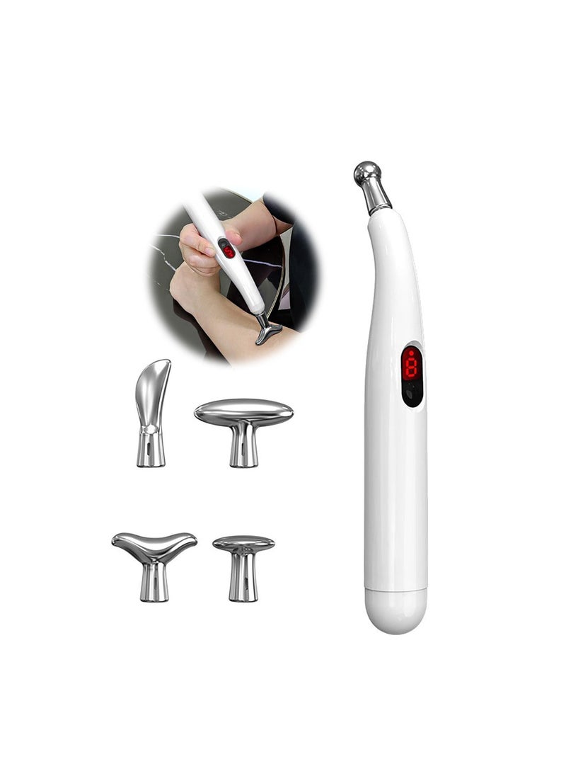 SYOSI Acupuncture Pen, 5-in-1 Electronic Pain Relief Therapy, Energy Pulse Massage Pen, USB Rechargeable Pain Relief Tool  - Image 1